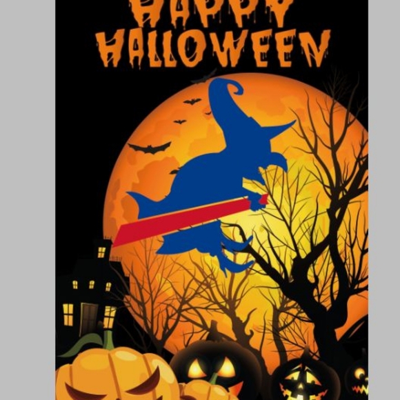 Buffalo Bills Halloween Garden Sign 12'x18' Double Sided Post Included ●NEW● - Picture 4 of 6